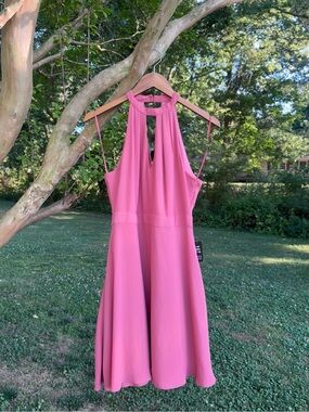 Express Rose Pink Halter Keyhole Dress size 8